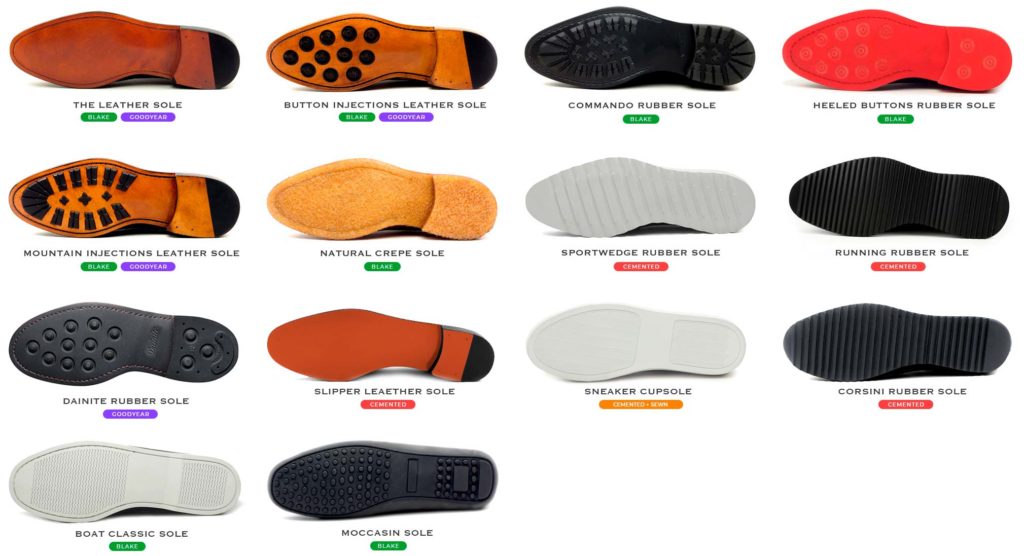 different custom soles
